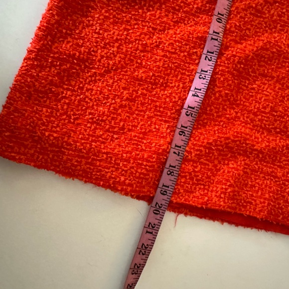 Kate Spade Orange Textured Gold Back Zip Hardware Women’s Pencil Skirt Size 4 - Picture 15 of 15